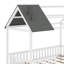 Lit simple en bois avec clôture-228077492
