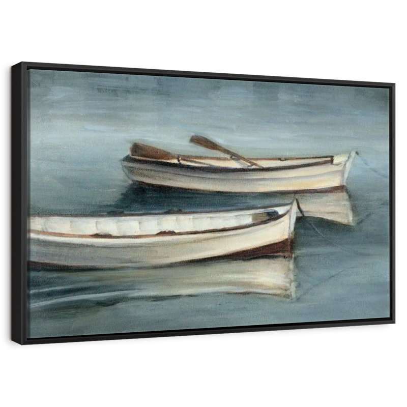 Petites eaux calmes I, Cadre flottant noir, 31 po x 21 po