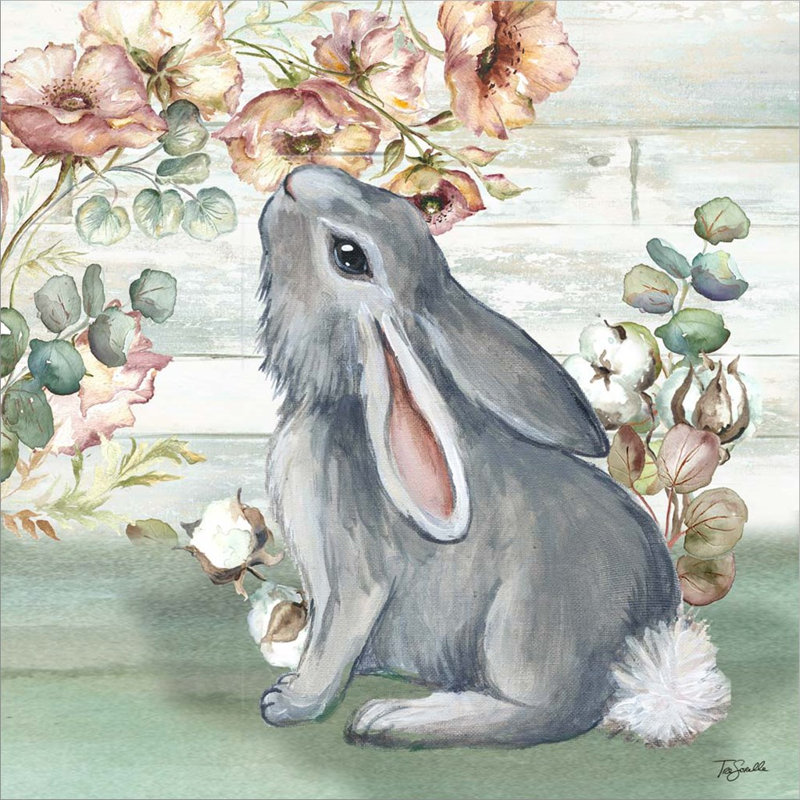 «Farmhouse Bunny III» par Tre Sorelle Studios, art mural encadré, H 14 po x l 14 po x P 1 po