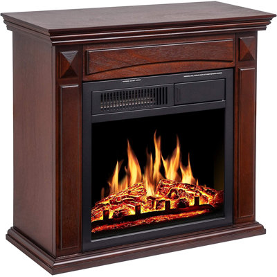 26.58''W 25"H 8.07"D Freestanding Electric Fireplace With Remote Control.