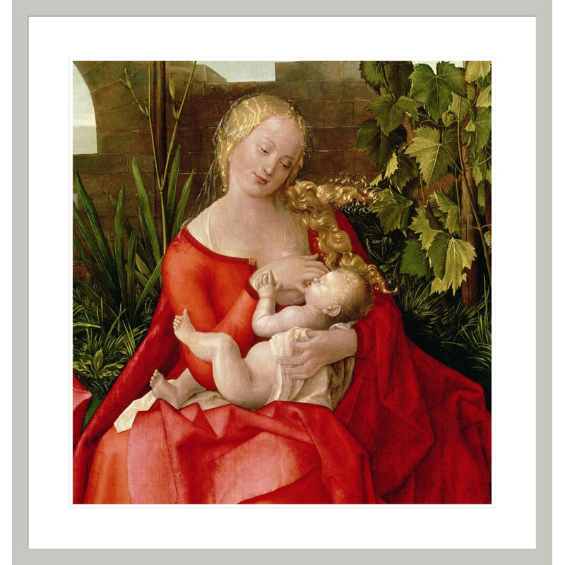 Vierge à l'enfant «Madonna with the Iris» par Albrecht Dürer, impression giclée encadrée, H 35,03 po x l 33,5 po