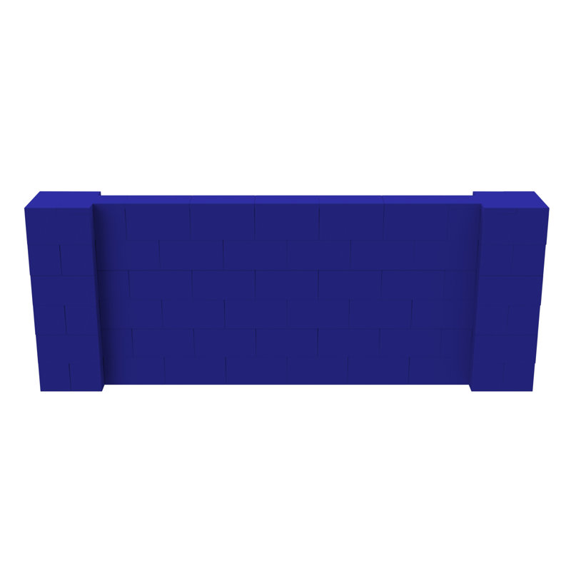 Ensemble mural pour poney Everblock, H 36 po x l 96 po x P 12 po, Bleu