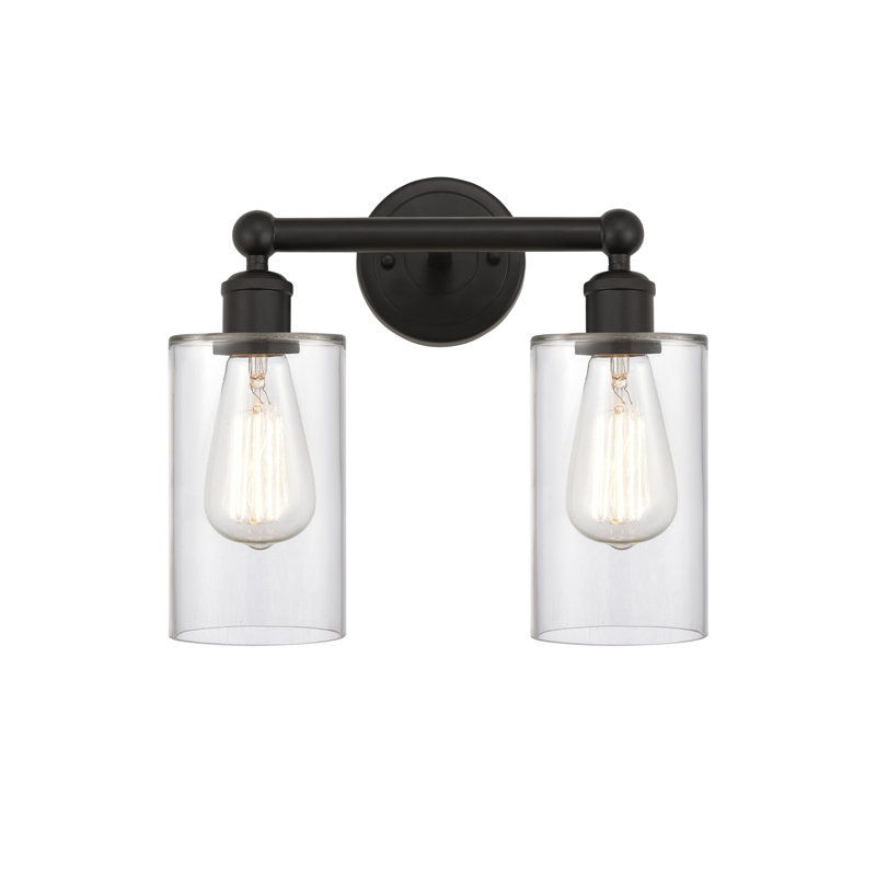 Caldello 2 - Light Dimmable Vanity Light, Clear, Oil Rubbed Bronze