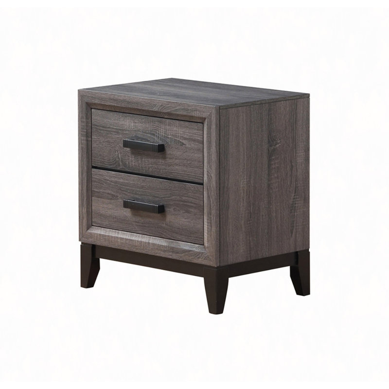 Table de chevet avec 2 tiroirs, glissière centrale Kennin lisse, table de chevet minimaliste pour toute chambre à coucher