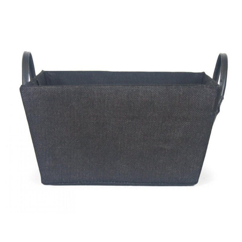 Panier en tissu, H 5,1 po x l 13 po x P 8,75 po, Noir, noir, noir, noir