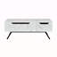 Table basse blanche avec plateau relevable
