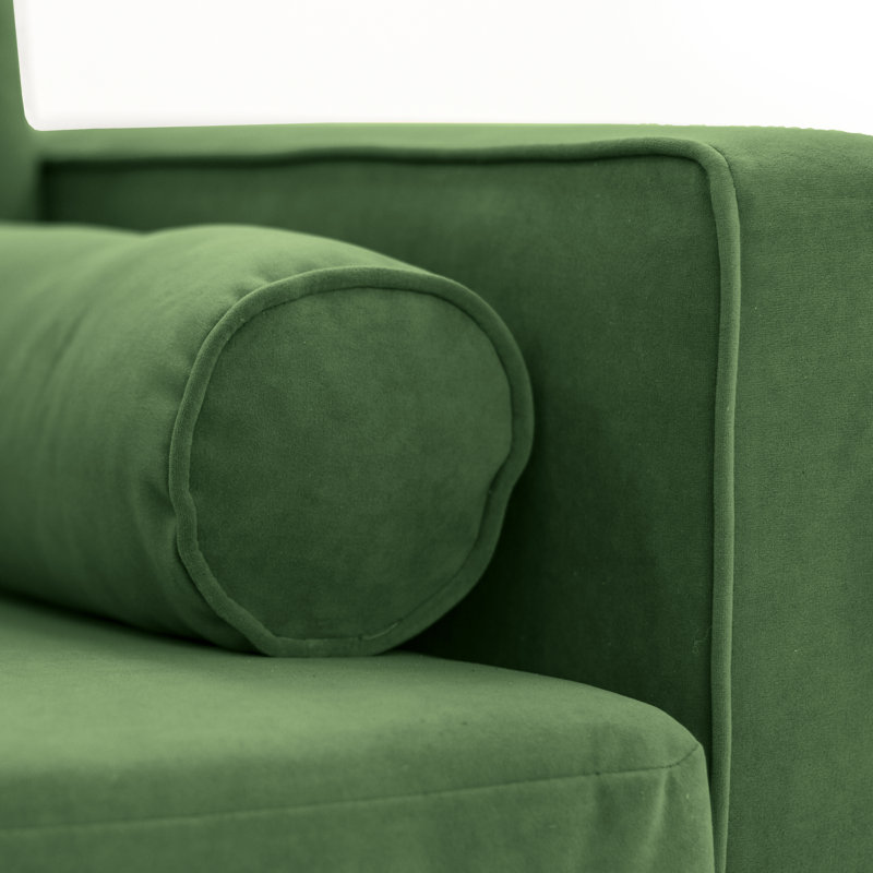 Boubacar 2 Seater Velvet Sofa, Brown, Green