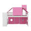 Lit mezzanine simple avec tente et tour