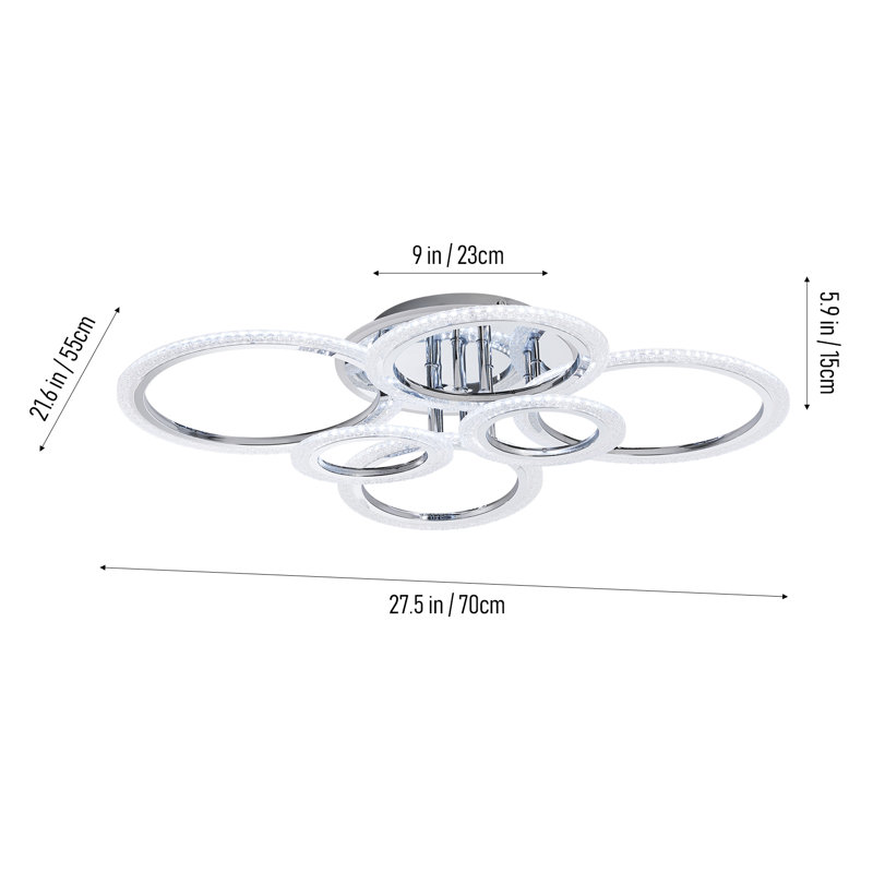 Aluminium LED Semi Flush Mount