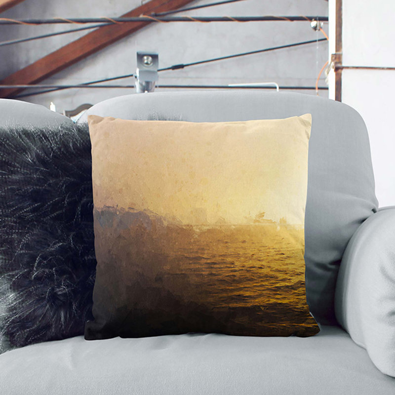 Square Cushion, 55cm H x 55cm W x 20cm D, Stone