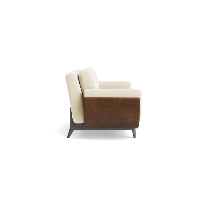 Regatta 90 Sofa, Performance Linen - Cream/Bedford - Tobacco, Driftwood