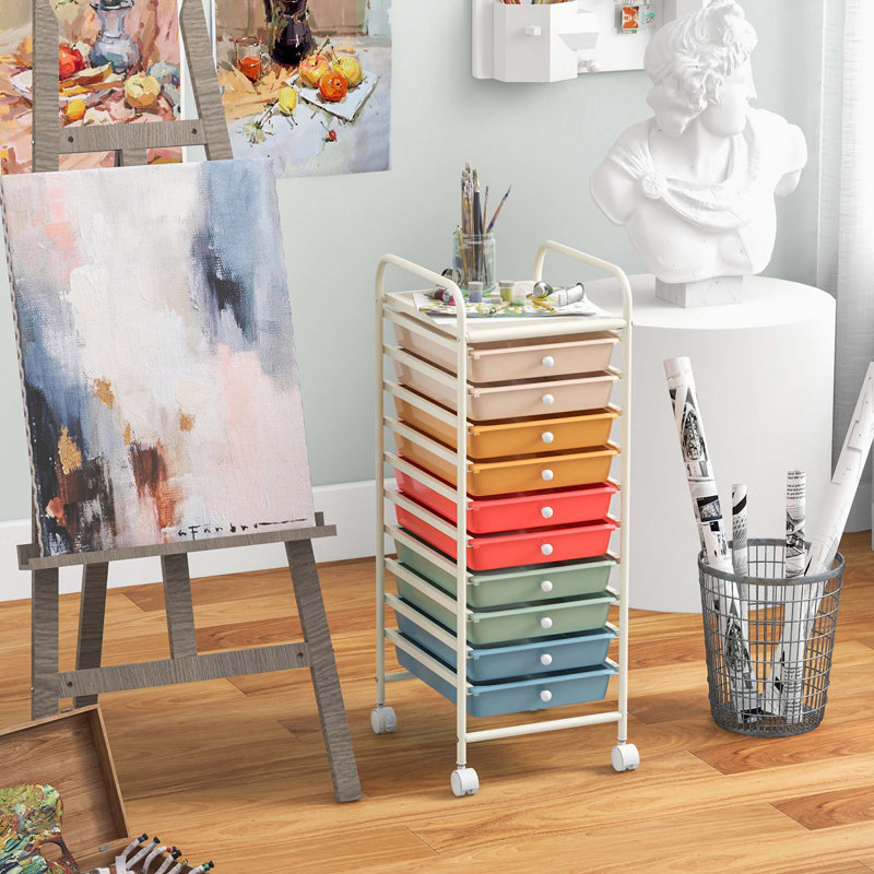 Meini 10 Drawer Storage Drawer, Macaron