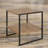 Jamestown Square Side End Table with Storage Shelf Ash Rustic Grain and Metal Frame-2136747218