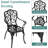 3 Piece Bistro Set, Outdoor Rust-Resistant Cast Aluminum Bistro Table and Chairs Set of 2, All Weather Patio Bistro Set with Umbrella Hole for Backyard, Balcony, Front Porch-60854100