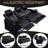 93.3"Power Recliner 3 PC Made Withtopgrain Nappa,Fully Adjustable Relaxation,Smart Charging,Dynamic RGB LED Lighting,BLACK