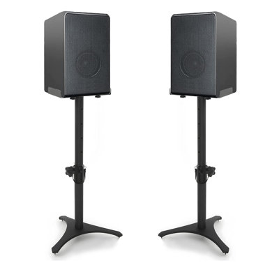 Adjustable Height Speaker Stands, Extend 50.5 To 75CM Floor Speaker Stand Holds Satellite Speakers & Bookshelf Speaker, 1 Pair (2 Sections)