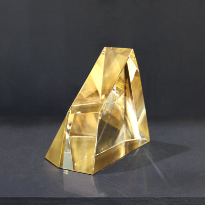 DAINTE Modern Crystal Acrylic Bookends with Brass Accents | Decorative Heavy Duty Bookends for Shelves & Desk