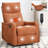 Heat Massage Manual Recliner Chair With Rocker And Swivel In Fabric For Living Room-1068872047