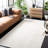 Keough Hand Tufted Viscose/Wool/Cotton Chevron Rug in Ivory/Beige-756108642