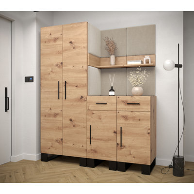 Adwolf 4 Door Manufactured Wood Wardrobe