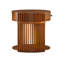 Table de bout en bois à lattes avec station de charge Estie-427823640