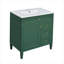 Meuble-lavabo avec lavabo, meuble-lavabo moderne avec 2 tiroirs et rangement basculant, conception autoportante-841793694