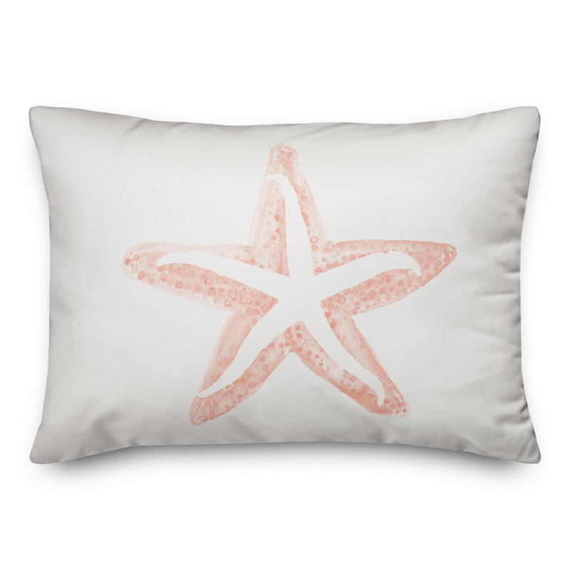  Simple Starfish Rectangular Pillow Cover & Insert, Orange