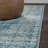 Regis Bohemian Medallion Machine-Washable Teal/Cream Rug-1959721770
