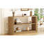 Console Modern Modern - Table de canapé mince avec tablette ouverte et grain de bois élégant-695027346