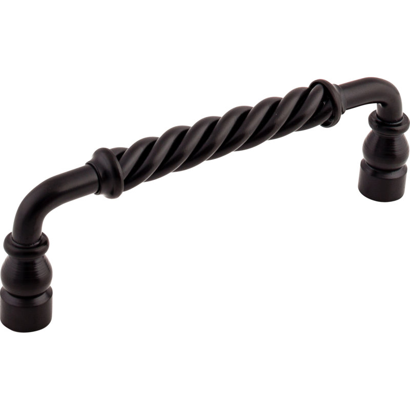 Twisted Bar Pull, Patina Black, 6 12/16" Center to Center