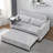 Corduroy Upholstered Convertible 2-Seater Sofa Sleeper Sofa Bed with USB Ports and Integrated Side Table-258857196