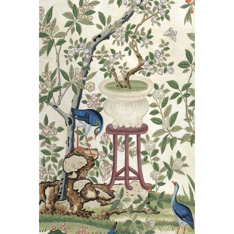 Winston Porter Chinoiserie Wallpaper I On Canvas by Vision Studio Print ...