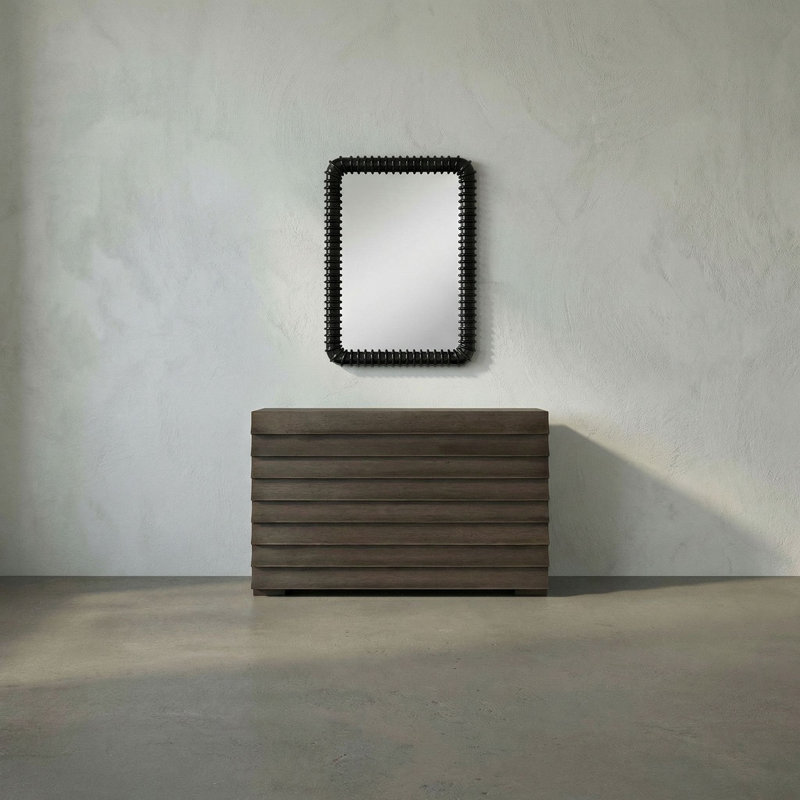 Toshi Rectangle Solid Wood Wall Mirror