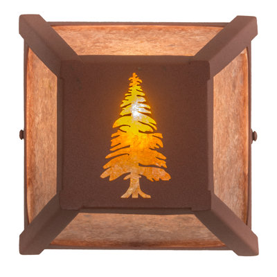 Applique murale à une lumière Loon Peak® 0AF2439ACE02487F8B4A2300289FC145 à feuilles, fleurs et fruits de la collection Tall Pine