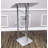 24" x 46.7" x 16" Silver Truss Podium Lectern Pulpit Church School Hotel Speech
