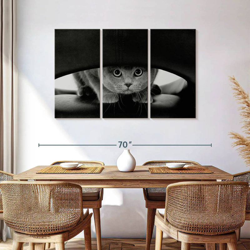 Peeking Cat, 36" H x 57" W