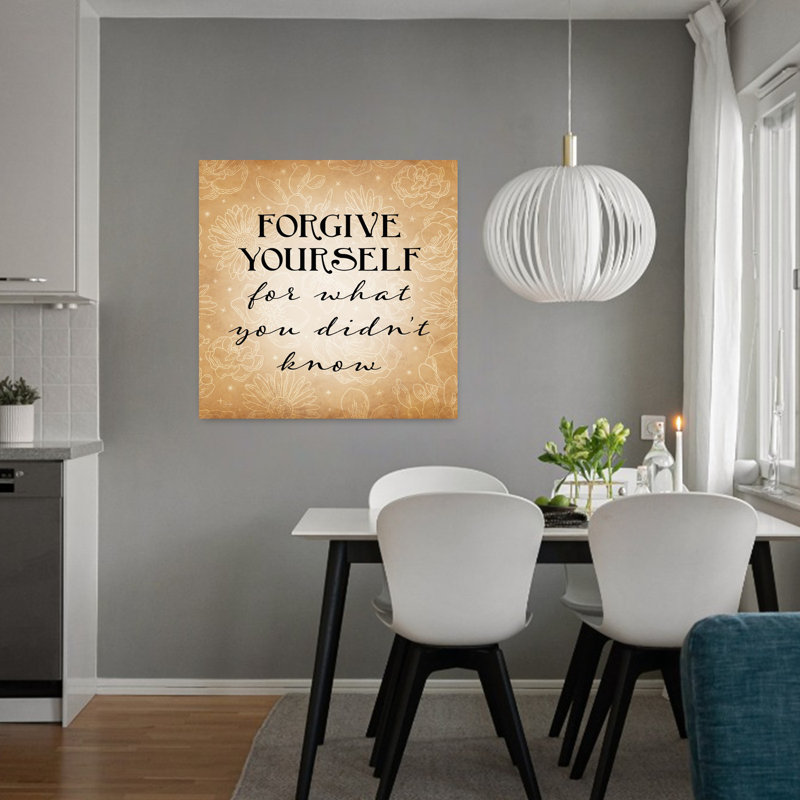 «Forgive Yourself», art contemporain abstrait, H 32 po x l 32 po