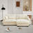 Over Size Modern Upholstered Sofa With Ottoman-868751841