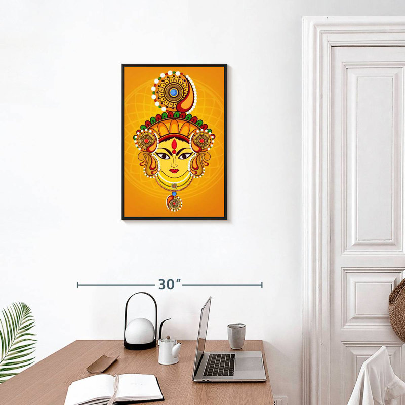 Maa Durga, Floating Frame Black, 17" x 25"