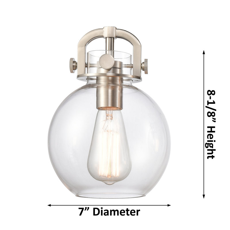 Slocomb Glass Semi Flush Mount, Plated Smoke, Matte Black