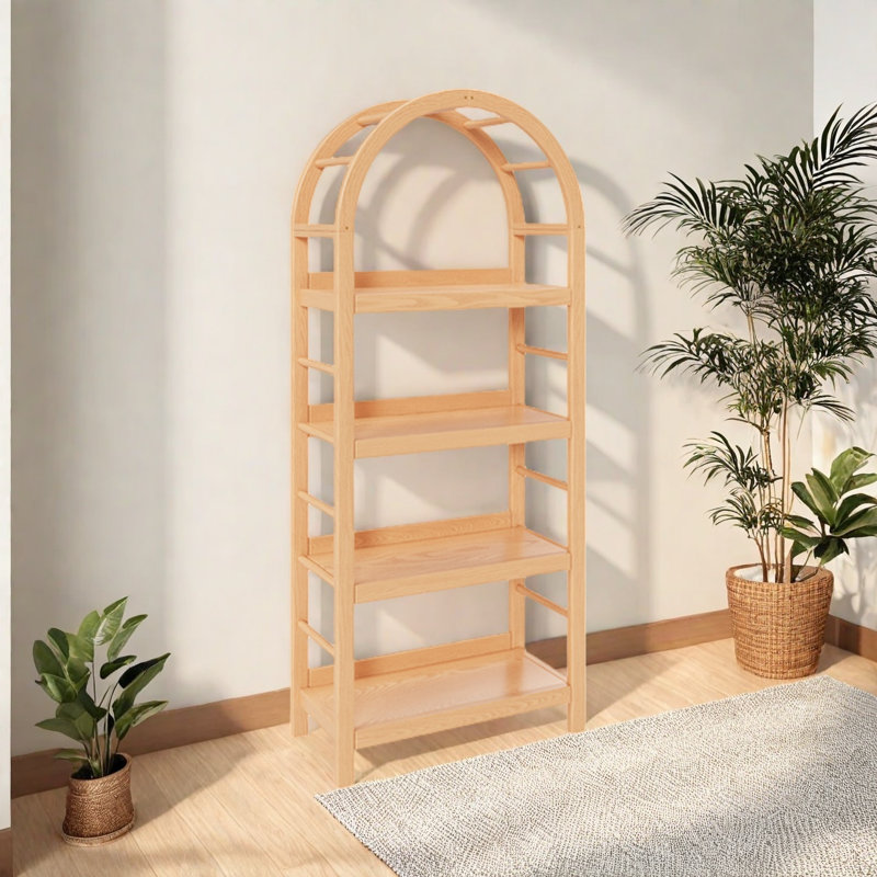 Une bibliothèque classique et durable, (4 tablettes) H 60 po x l 25,5 po x P 11,8 po, Brun