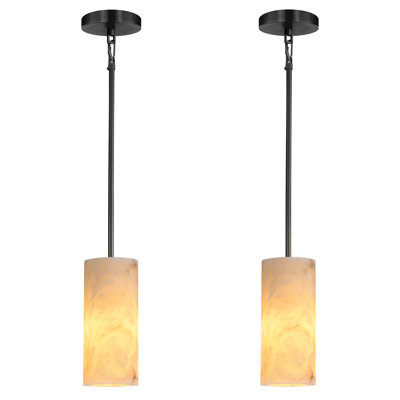 Luminaires suspendus cylindriques simples à 1 lumière pour îlot de cuisine