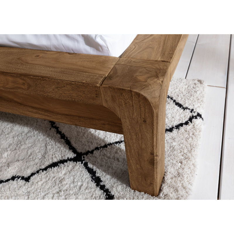 Bueno Solid Wood Bed, Brown, 180 x 200cm