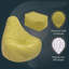 Corduroy Bean Bag Chair-380916746