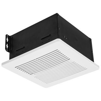 Ventilateur de salle de bain pour salle de bain, évent de salle de bain 50-80-110 CFM, ventilateur de plafond à moteur à faible bruit et haut de gamme, conduit standard de 4 pouces pour buanderie, salle de rangement, ventilation domestique, blanc