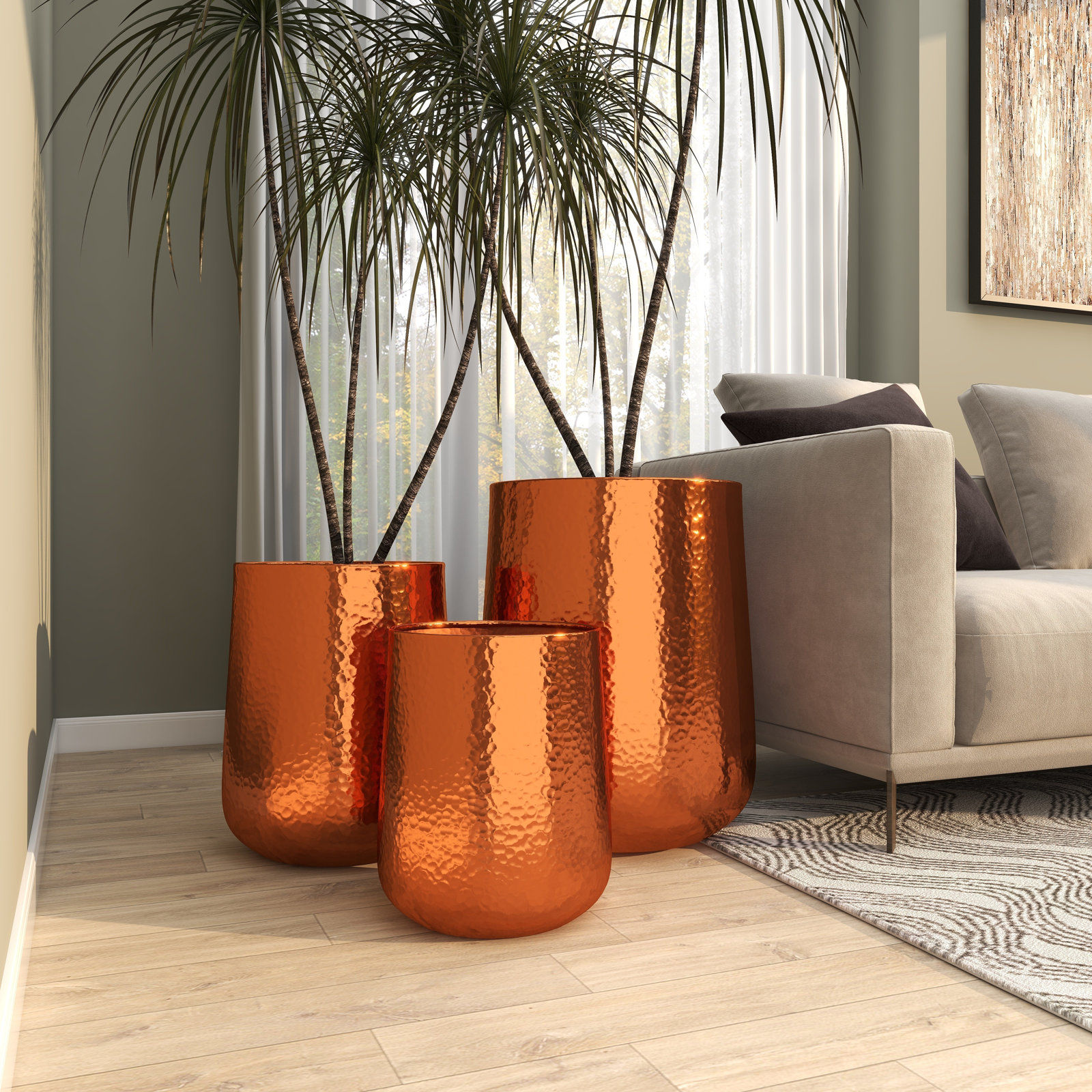 Timblin 16" Pot Planter, Copper