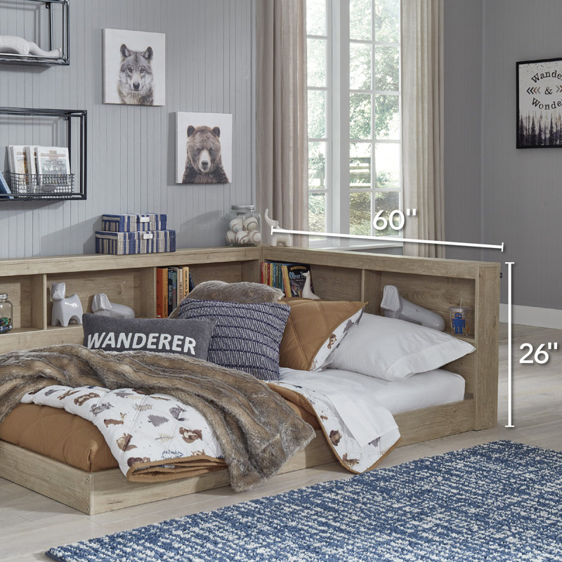 Karnova Platform Bed with Bookcase | Stylish & Functional
