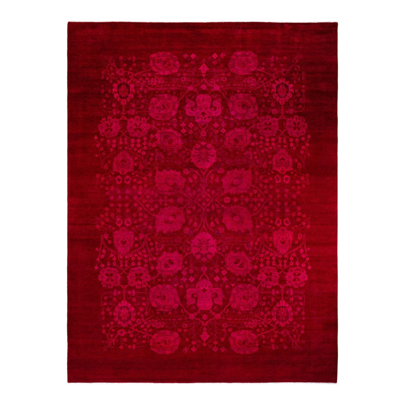 Tapis unique en laine 10 pi 2 po x 13 pi 6 po Tabiauea