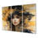 Glam Gilded Elegance Woman Portrait II - Fashion Metal Wall Decor Set
