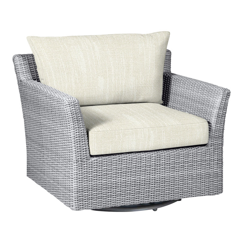 Fauteuil oscillant tissé Club - Huître, Huître, Pas de soudure, InsideOut® Rollo ‑ lin crème
